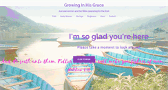 Desktop Screenshot of growinginhisgrace.com